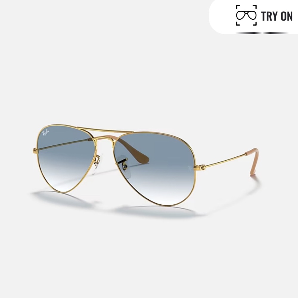 Ray ban aviators gold blue/ purple gradient